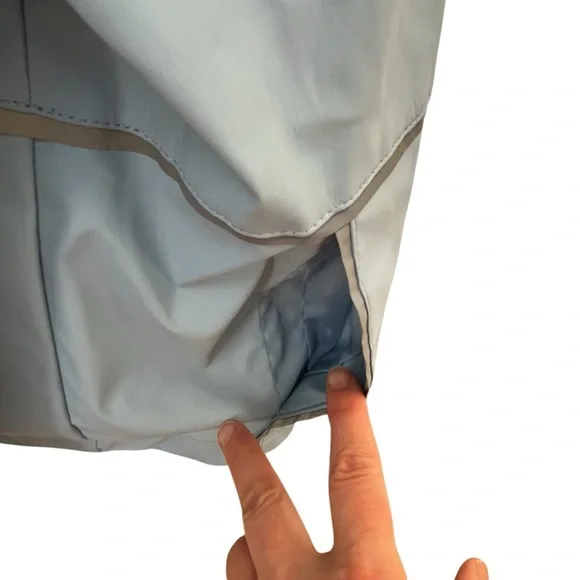 Black Dog Light Blue Women’s XL Raincoat Full Zip Hood Adjustable Wrist - Picture 5 of 9